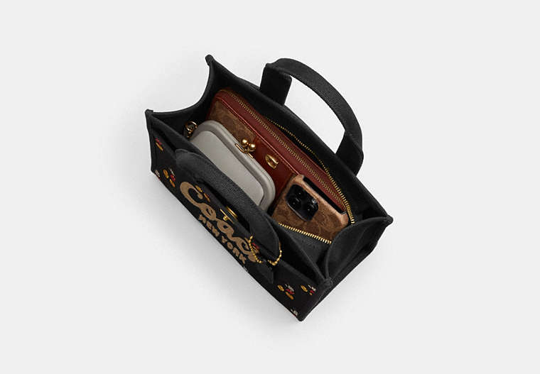 Disney X Coach Cargo Tote Bag 26 With Mickey Mouse In Regenerative Cotton Canvas