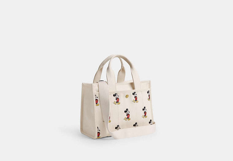 Disney X Coach Cargo Tote Bag 26 With Mickey Mouse In Regenerative Cotton Canvas