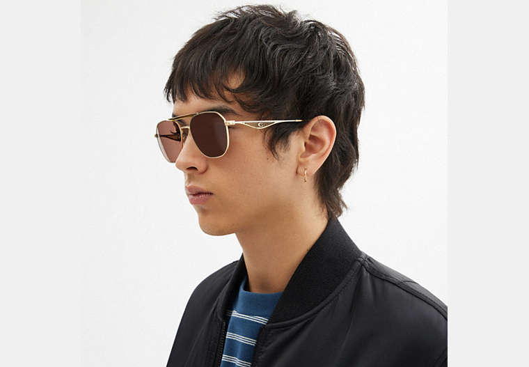C Hardware Metal Navigator Sunglasses