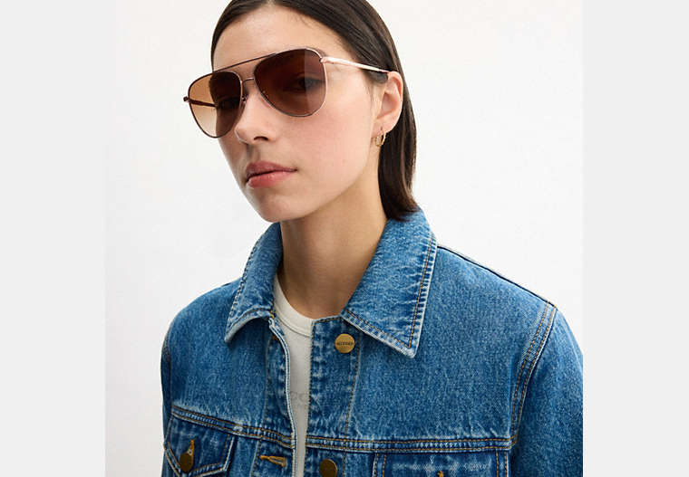 C Hardware Metal Pilot Sunglasses