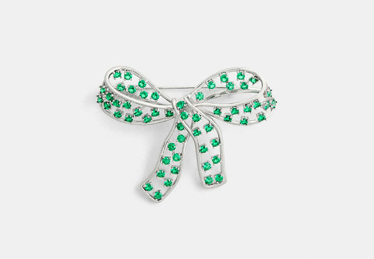 Crystal Bow Brooch