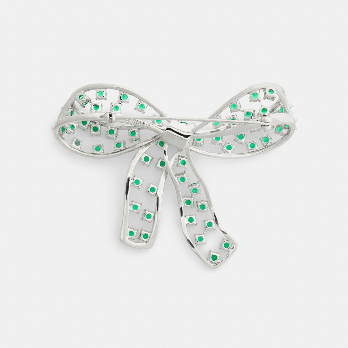 Crystal Bow Brooch