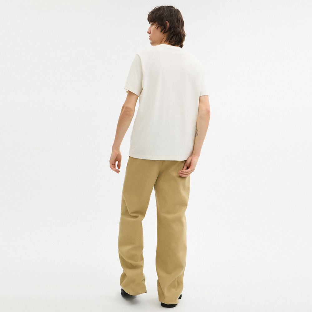 Coach X Peanuts Snoopy Signature Square T Shirt In Organic Cotton