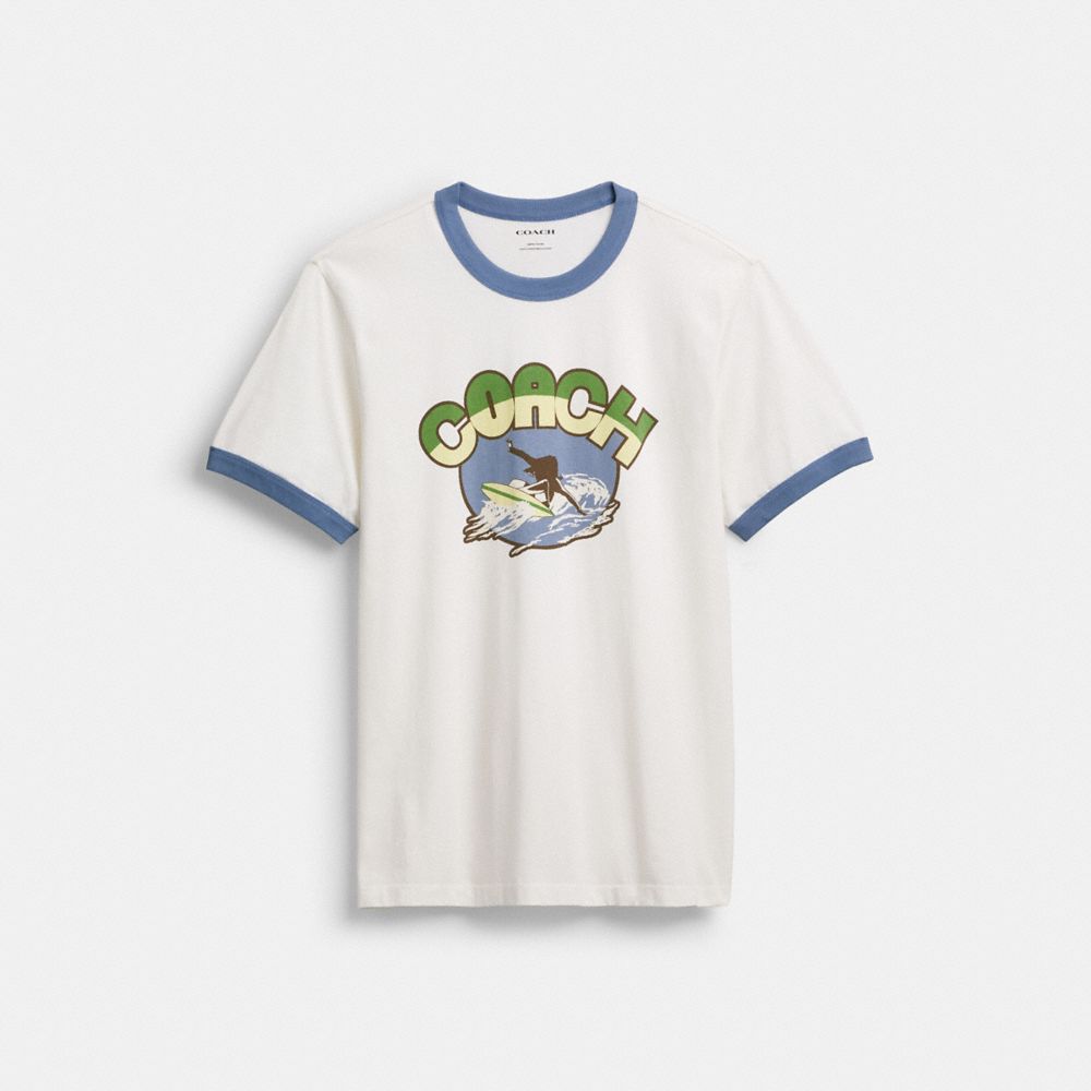 Surf Graphic T Shirt In Organic Cotton