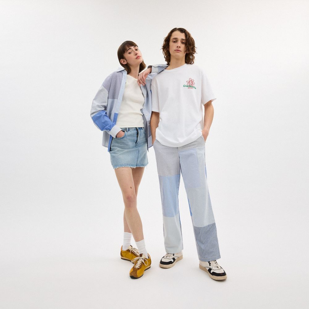 Patchwork Striped Pants