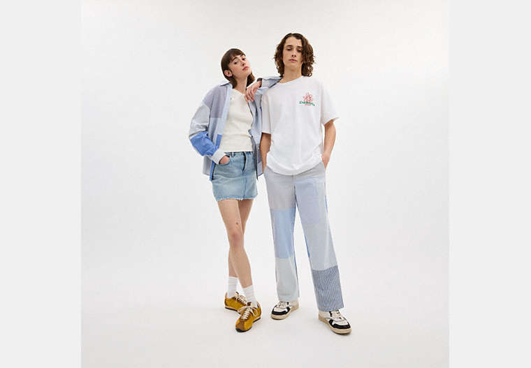 Patchwork Striped Pants
