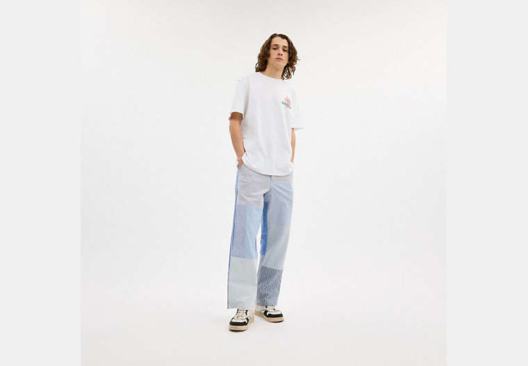 Patchwork Striped Pants