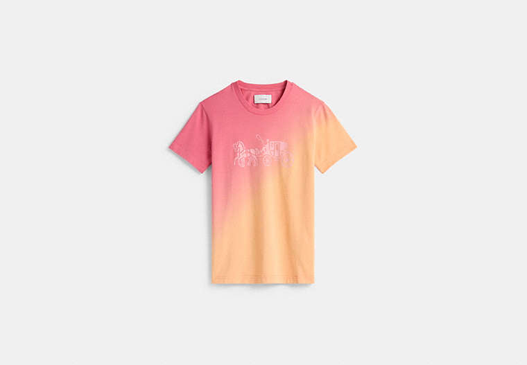 Restored Ombre Horse And Carriage T-Shirt In Organic Cotton