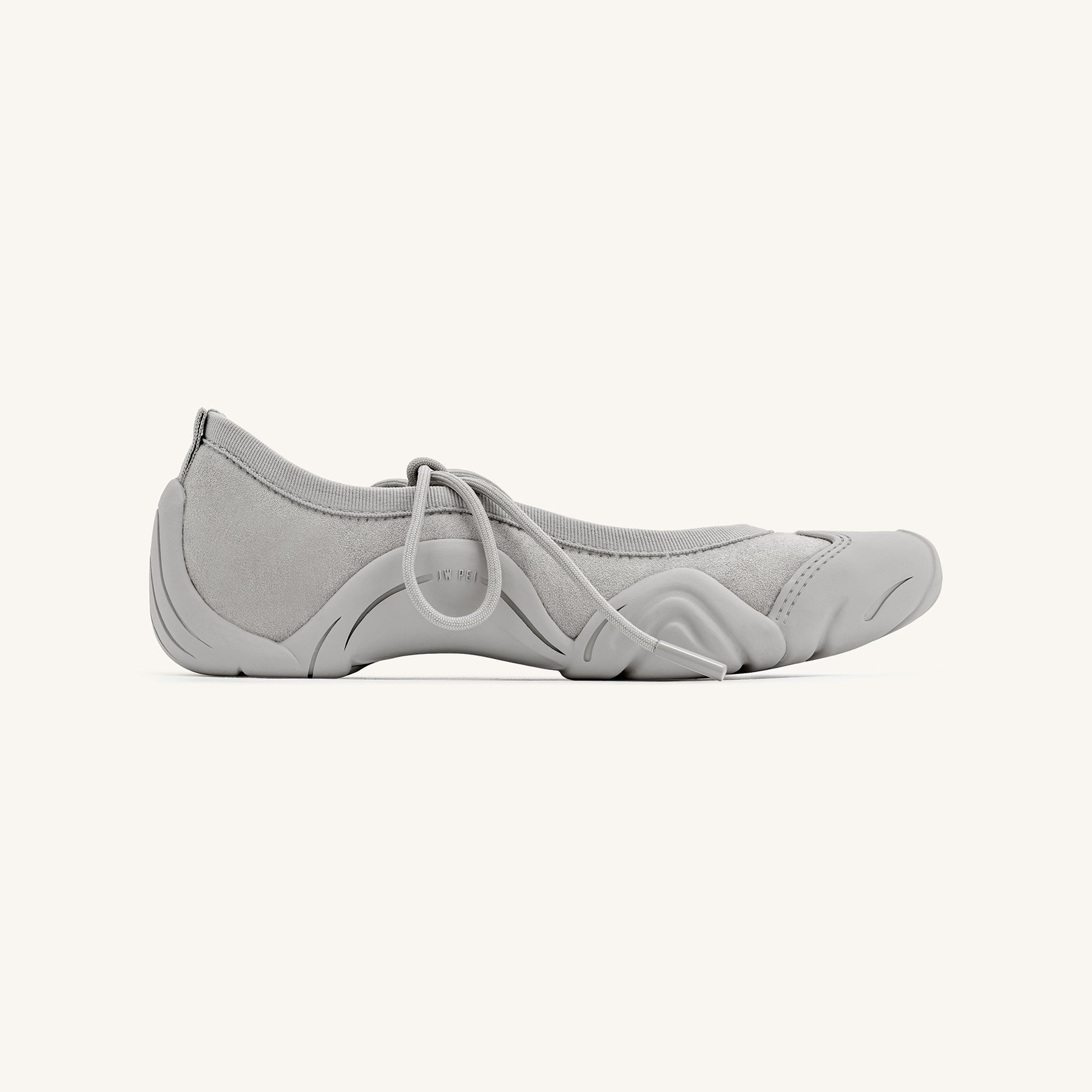 Caitlin Lace-up Ballerina Sneakers - Grey