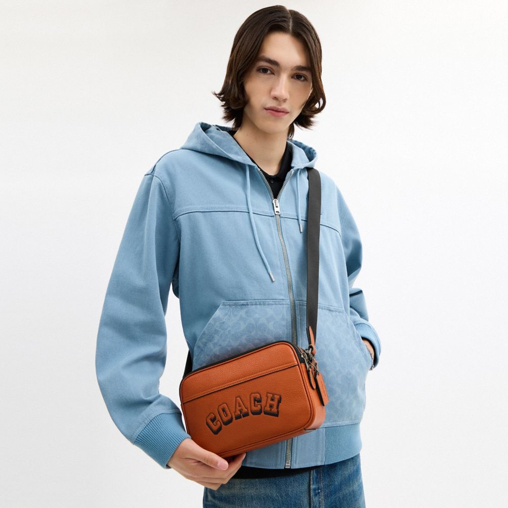 Graham Crossbody Bag With Varsity Motif