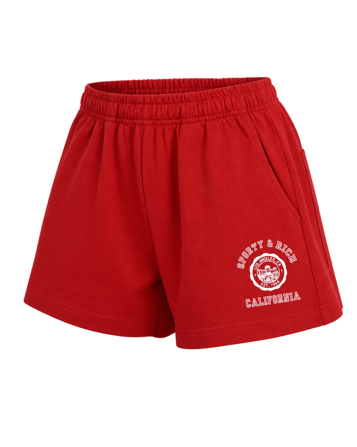 California Emblem Disco Short - Ruby/White