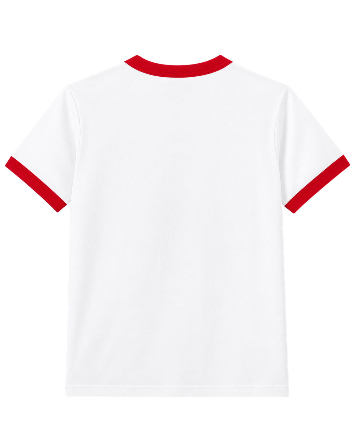 California Emblem Ringer Tee - White/Ruby