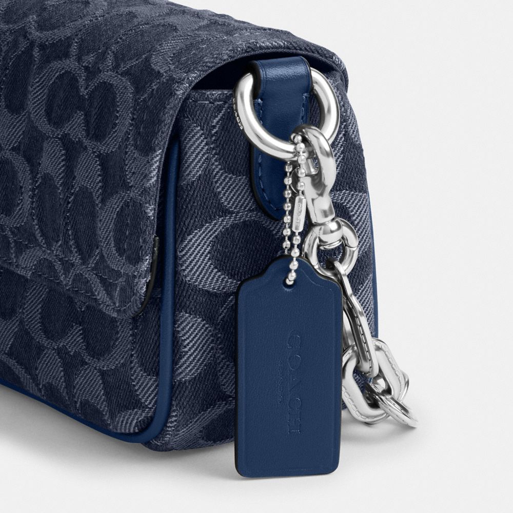 Charter Flap Crossbody Bag 18 In Signature Denim