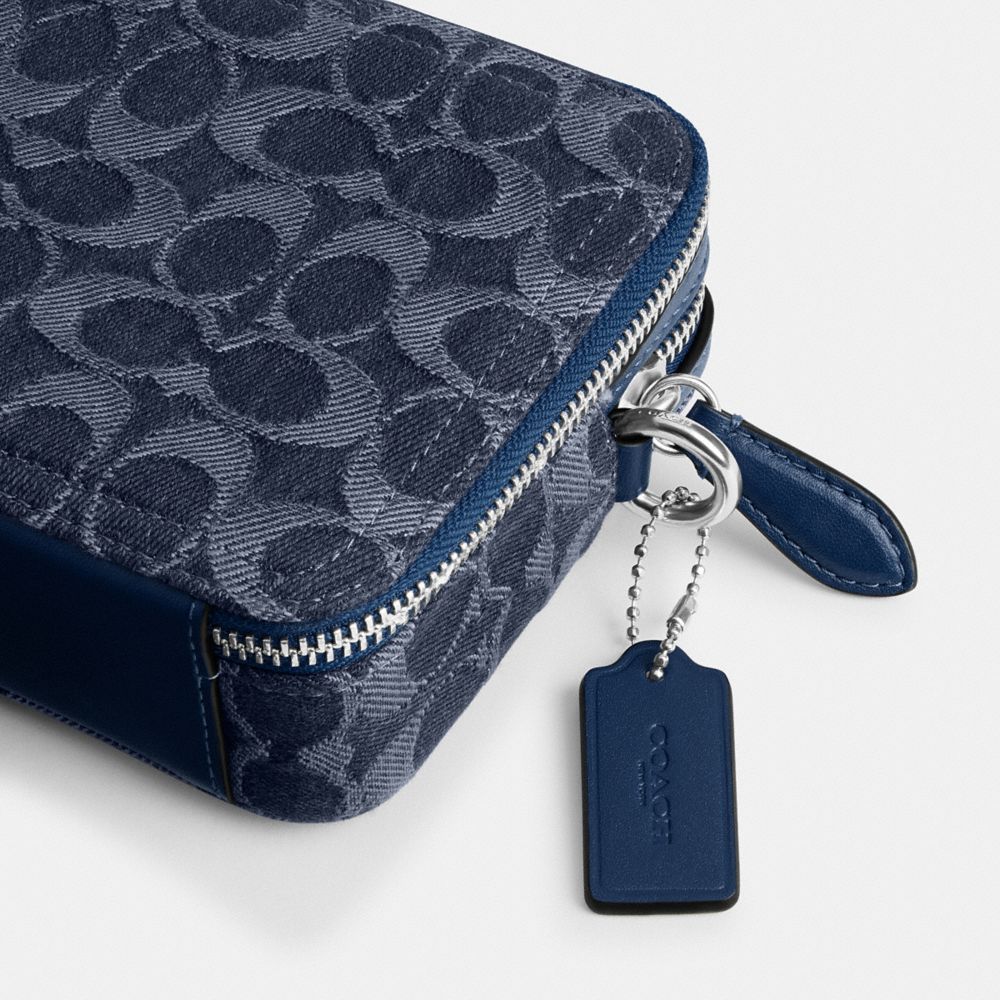 Charter Crossbody Bag 19 In Signature Denim