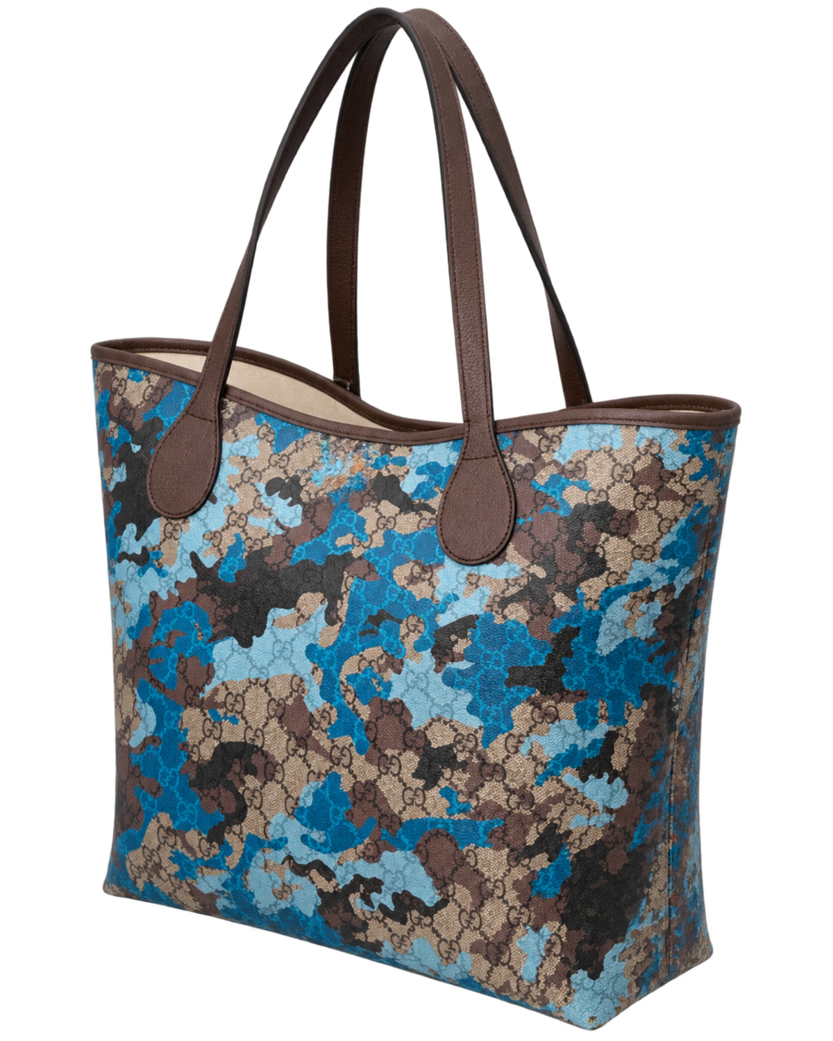 Camouflage Large GG Supreme Canvas Tote Bag