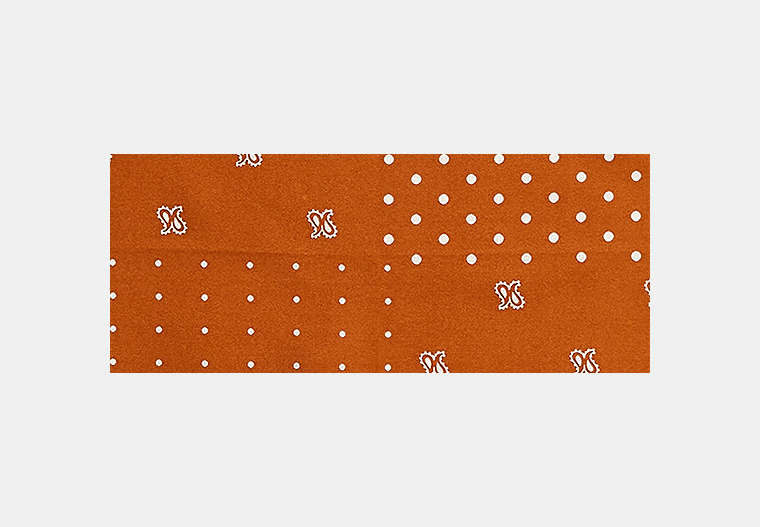 Horse And Carriage Dot Print Silk Bandana