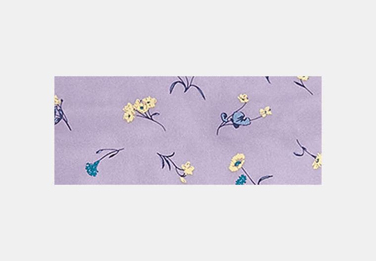 Tossed Floral Print Silk Diamond Scarf