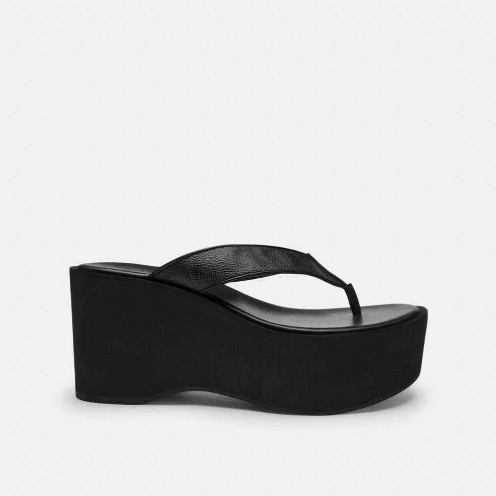 Thong Wedge Sandal In Signature Canvas