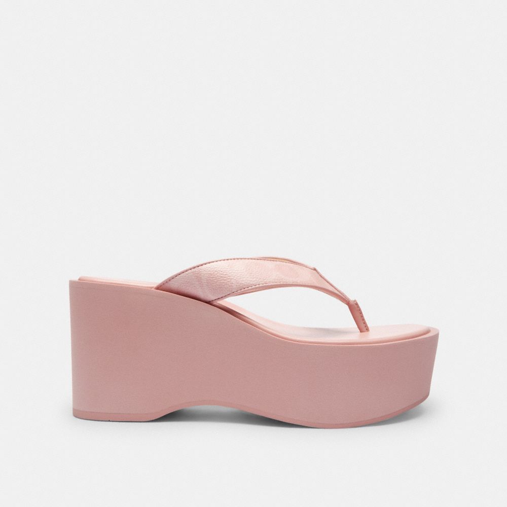Thong Wedge Sandal In Signature Canvas