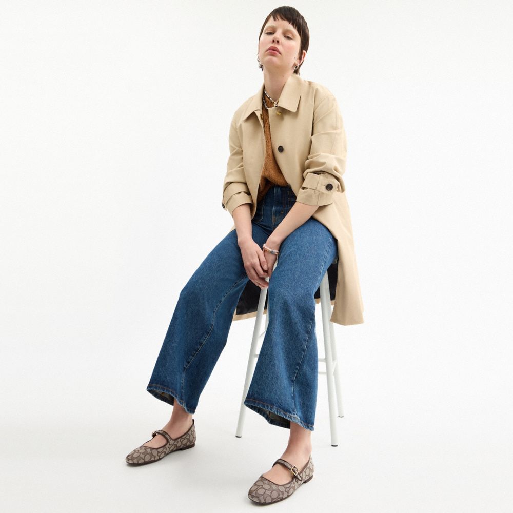 C Rivet Mary Jane In Signature Jacquard