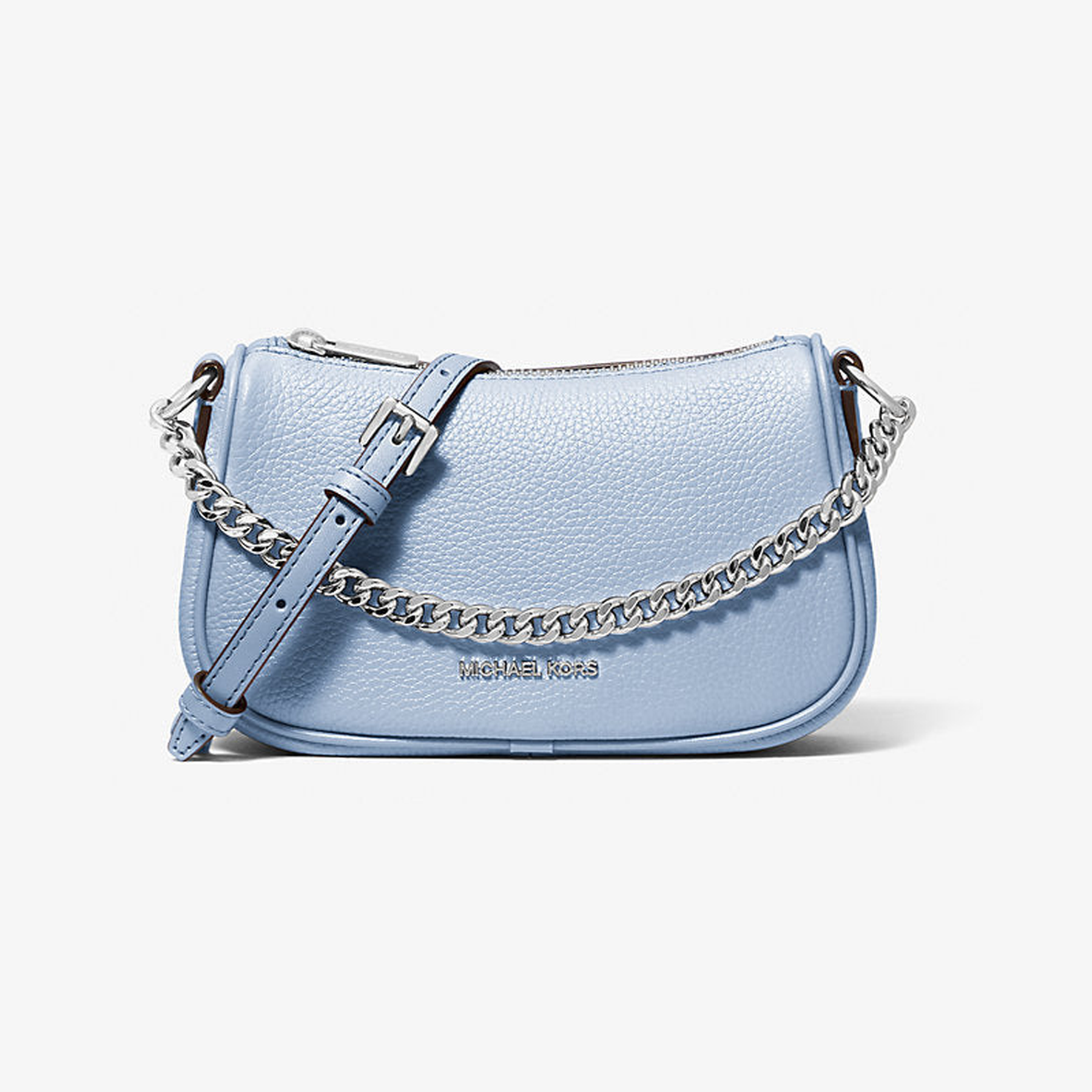 Carmela Small Pebbled Leather Crossbody Bag