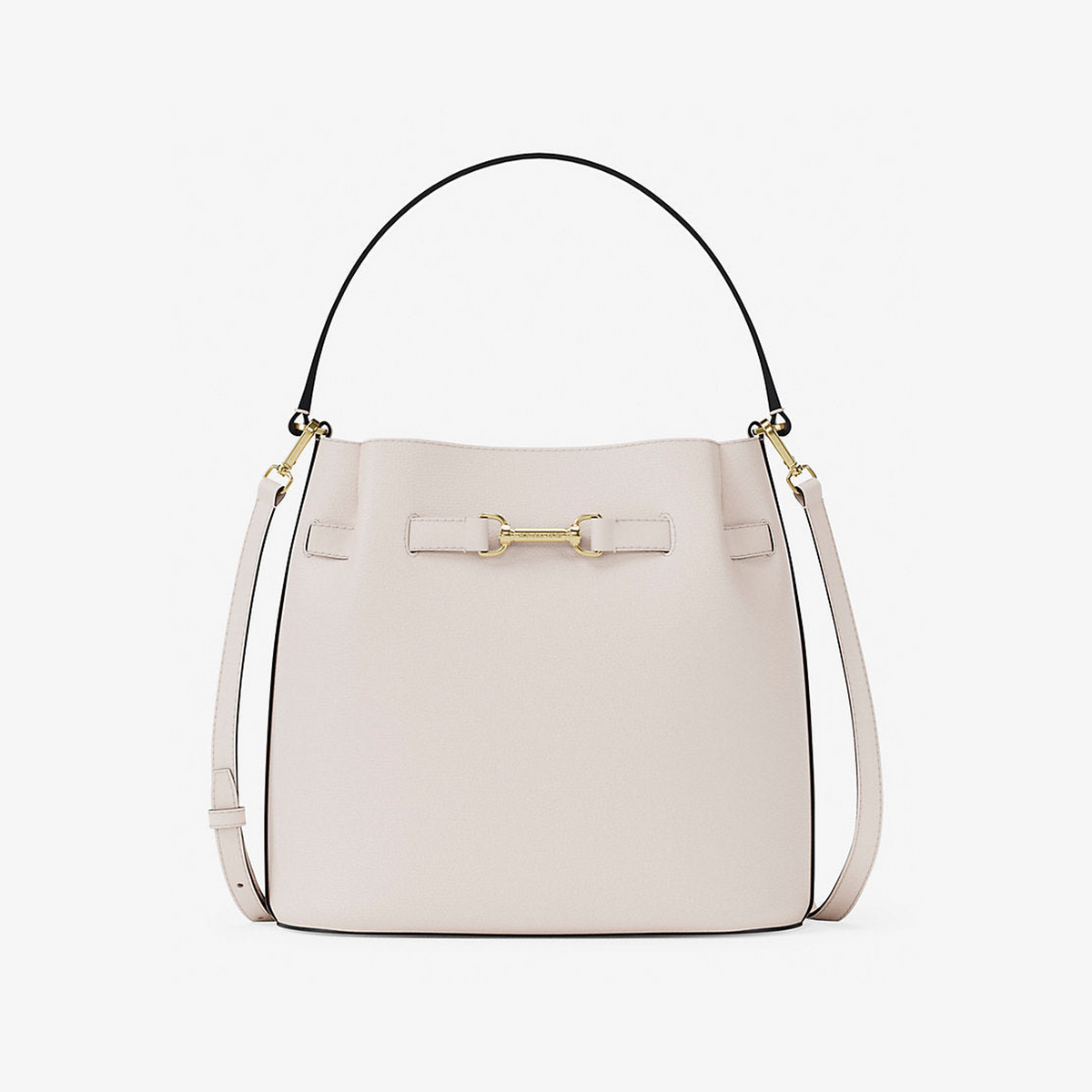 Carson Medium Pebbled Leather Convertible Bucket Crossbody Bag