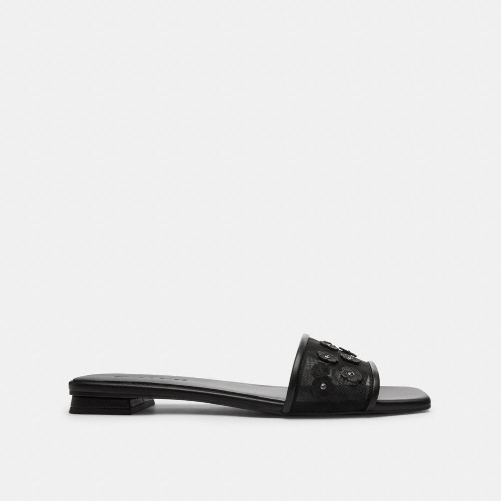 Flat Sandal With Tea Rose