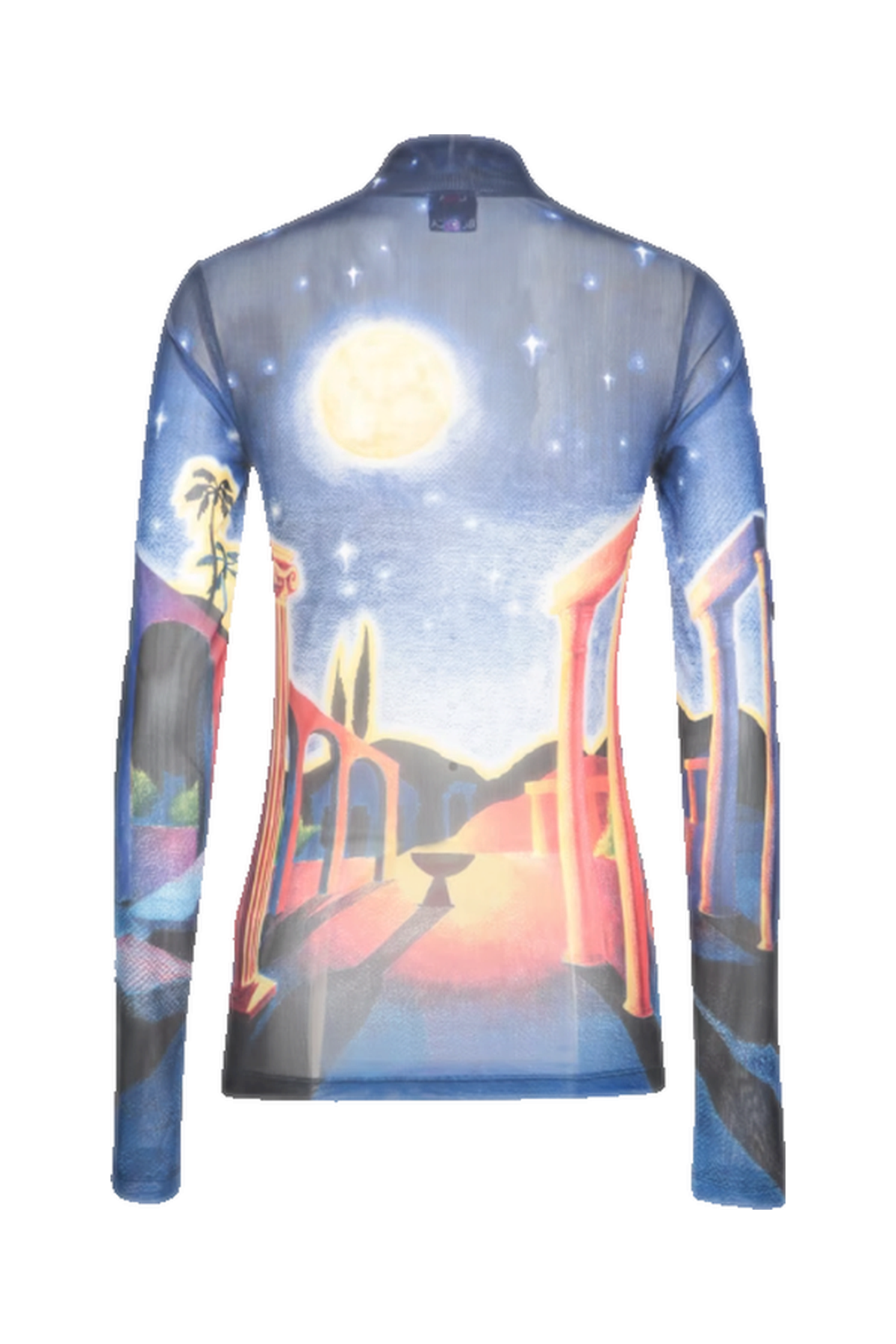 Casablanca Blue Knitwear with Multicolor Print