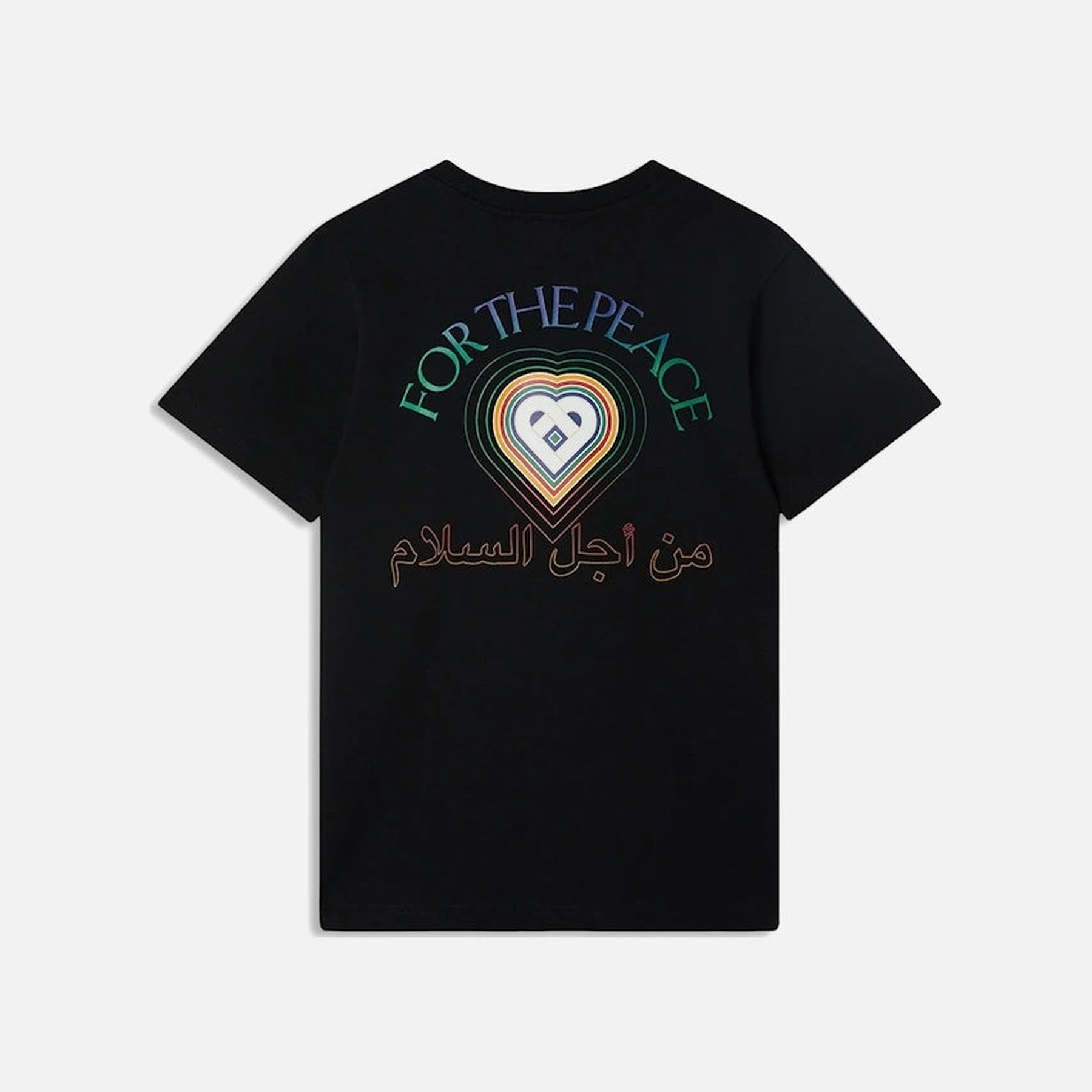 Casablanca Men's black casablanca for the peace printed t-shirt
