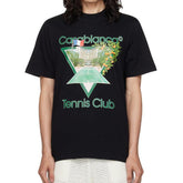 CASABLANCA CASABLANCA Exclusive Black 'Tennis Club Icon' T-Shirt - Size: XS T-Shirts | Shop From The Mirage
