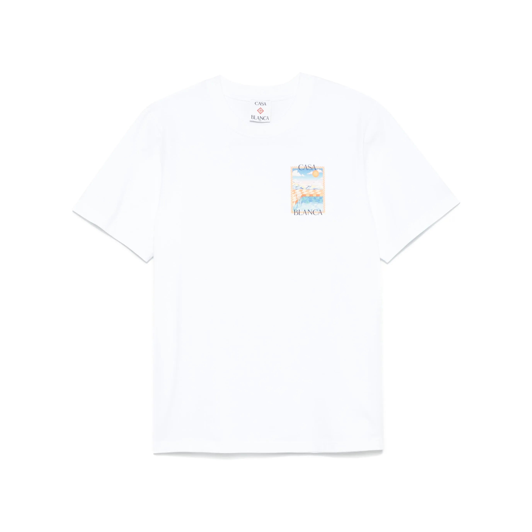Casablanca Surreal Pool Printed T-Shirt in White