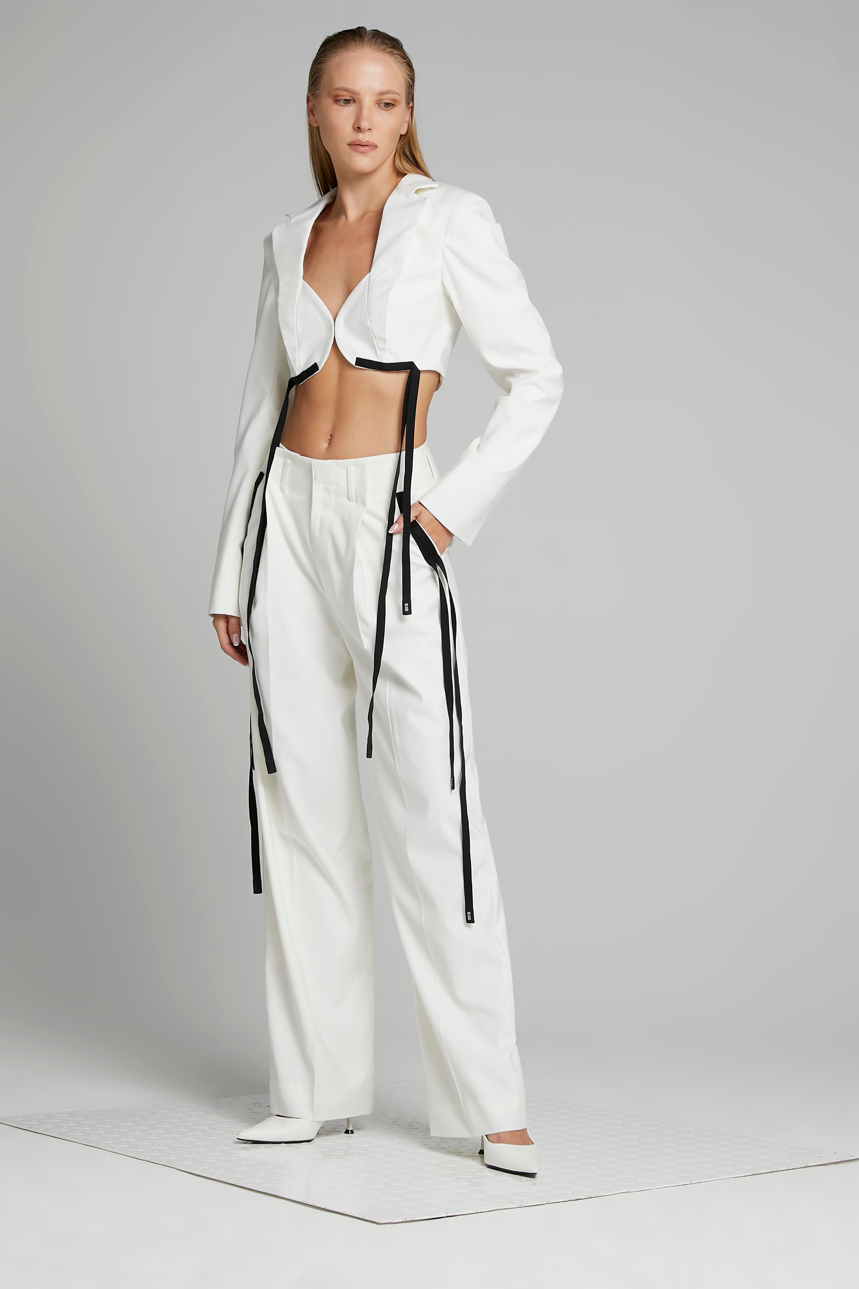 CASHMERE PANTS W/ POCKET LINES