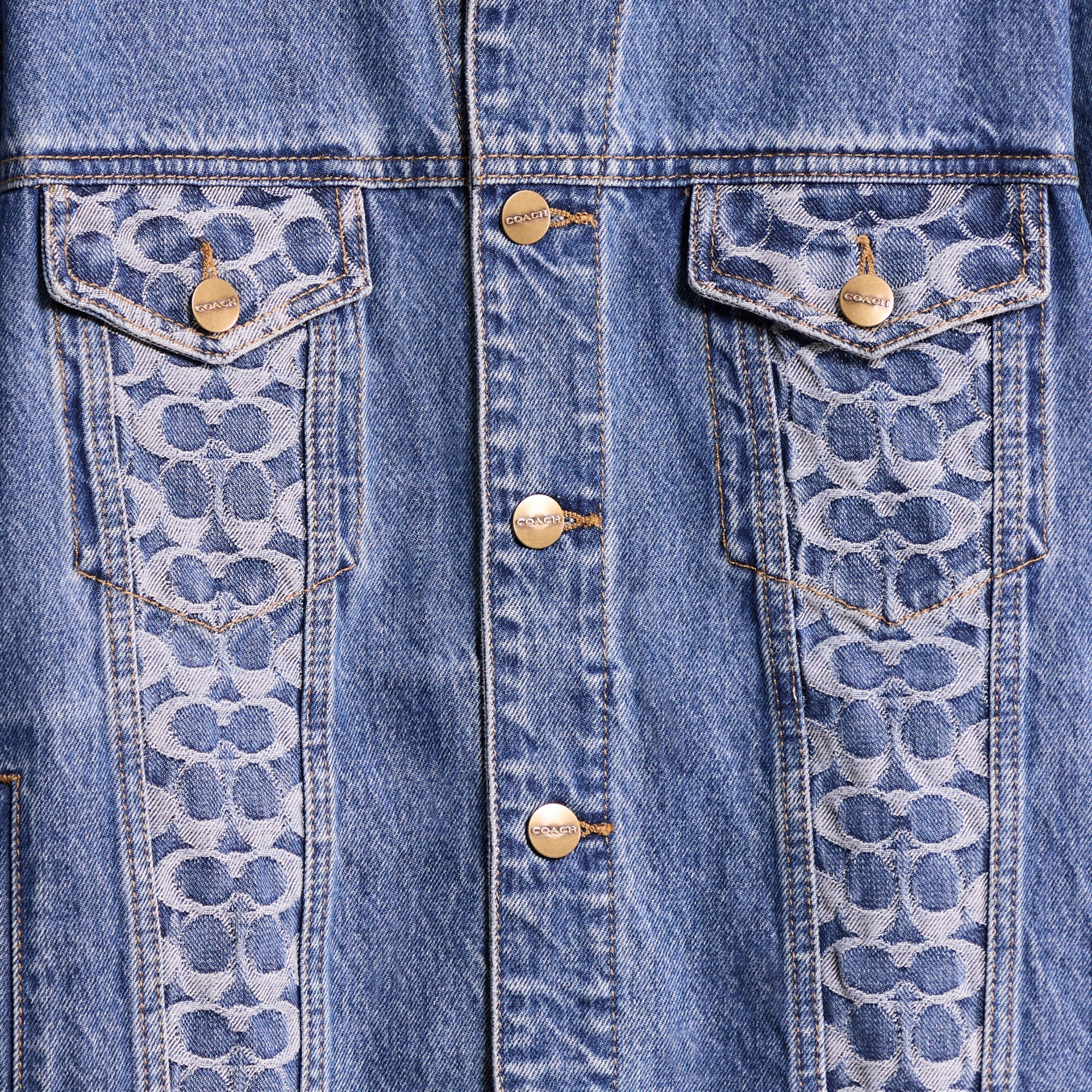 Restored Oversized Signature Denim Jacket