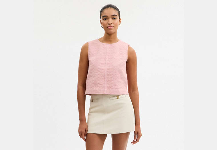 Signature Denim Sleeveless Top