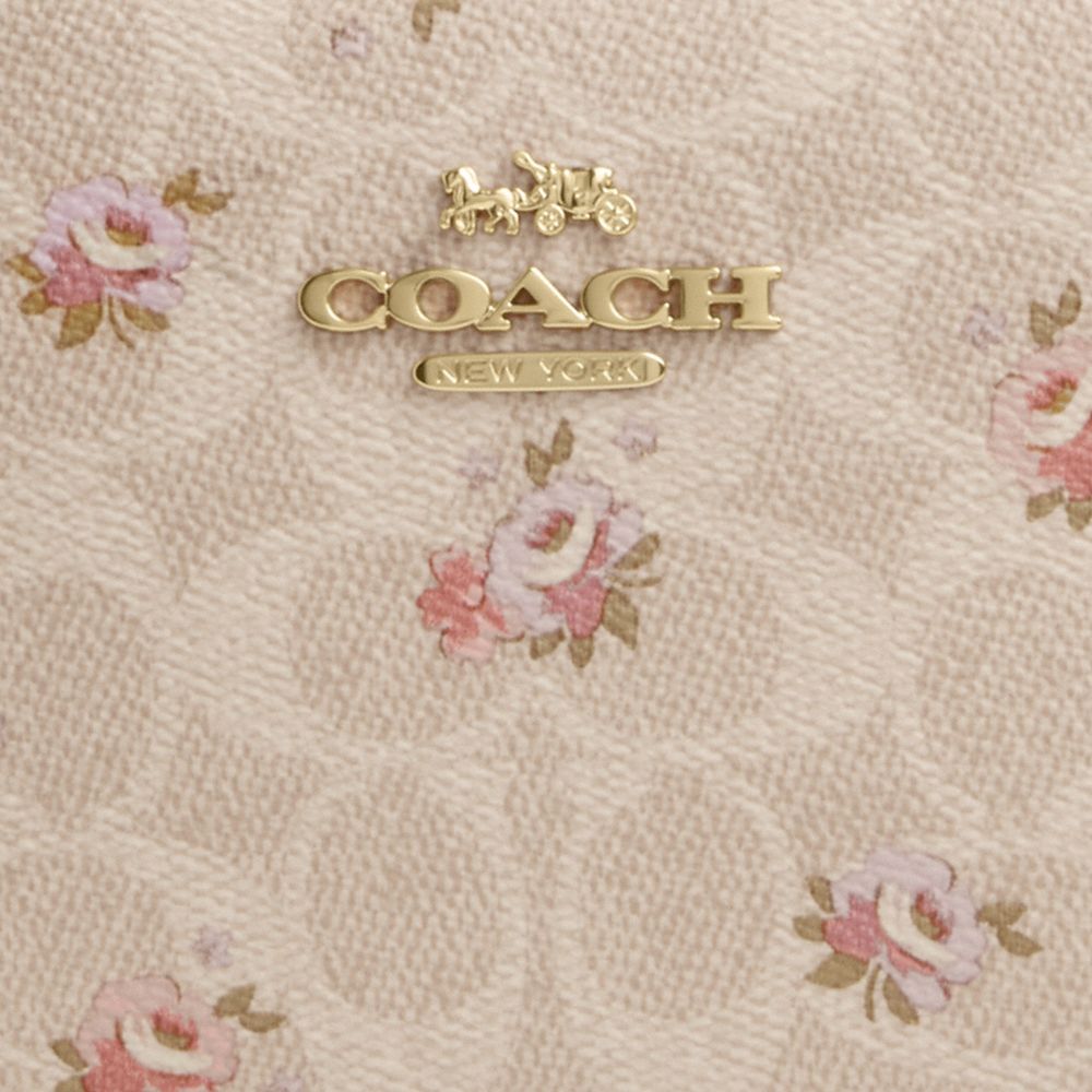 Mini Jamie Camera Bag In Signature Canvas With Floral Print
