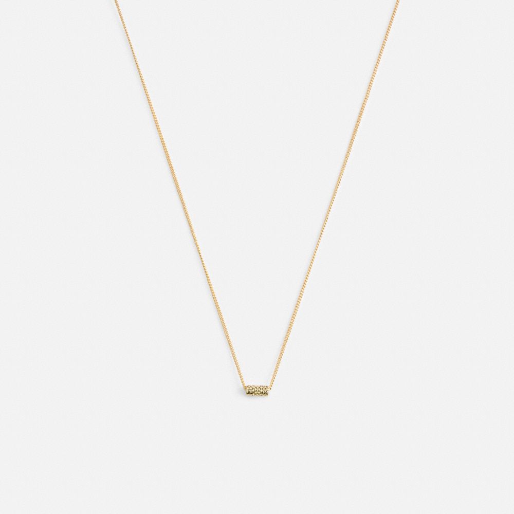 Quilted Signature Bead Pendant Necklace