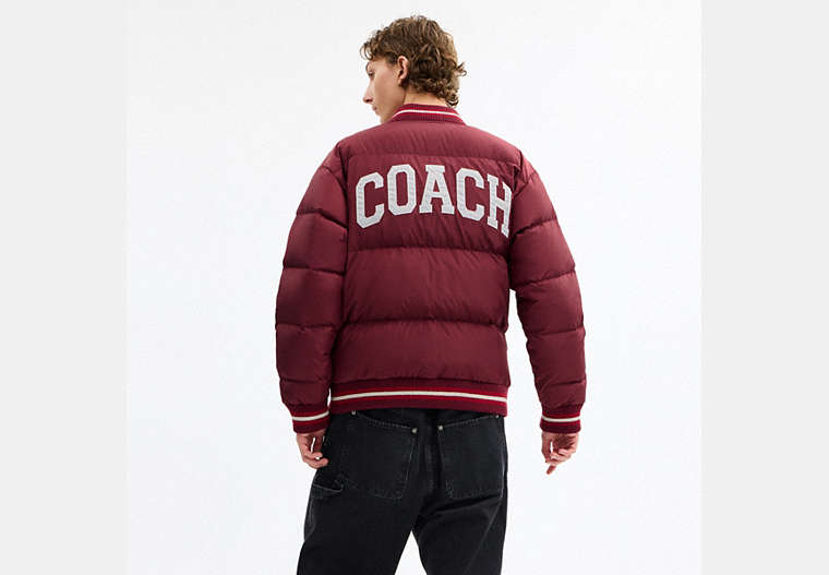 Varsity Down Jacket In Recycled Polyester