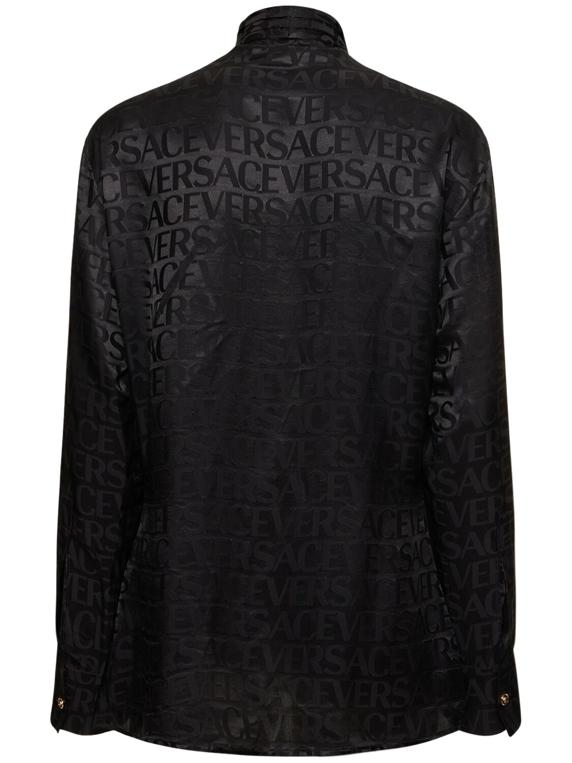 Versace Versace Logo jacquard silk twill shirt w/scarf - Size: XXS Shirts | Shop From The Mirage