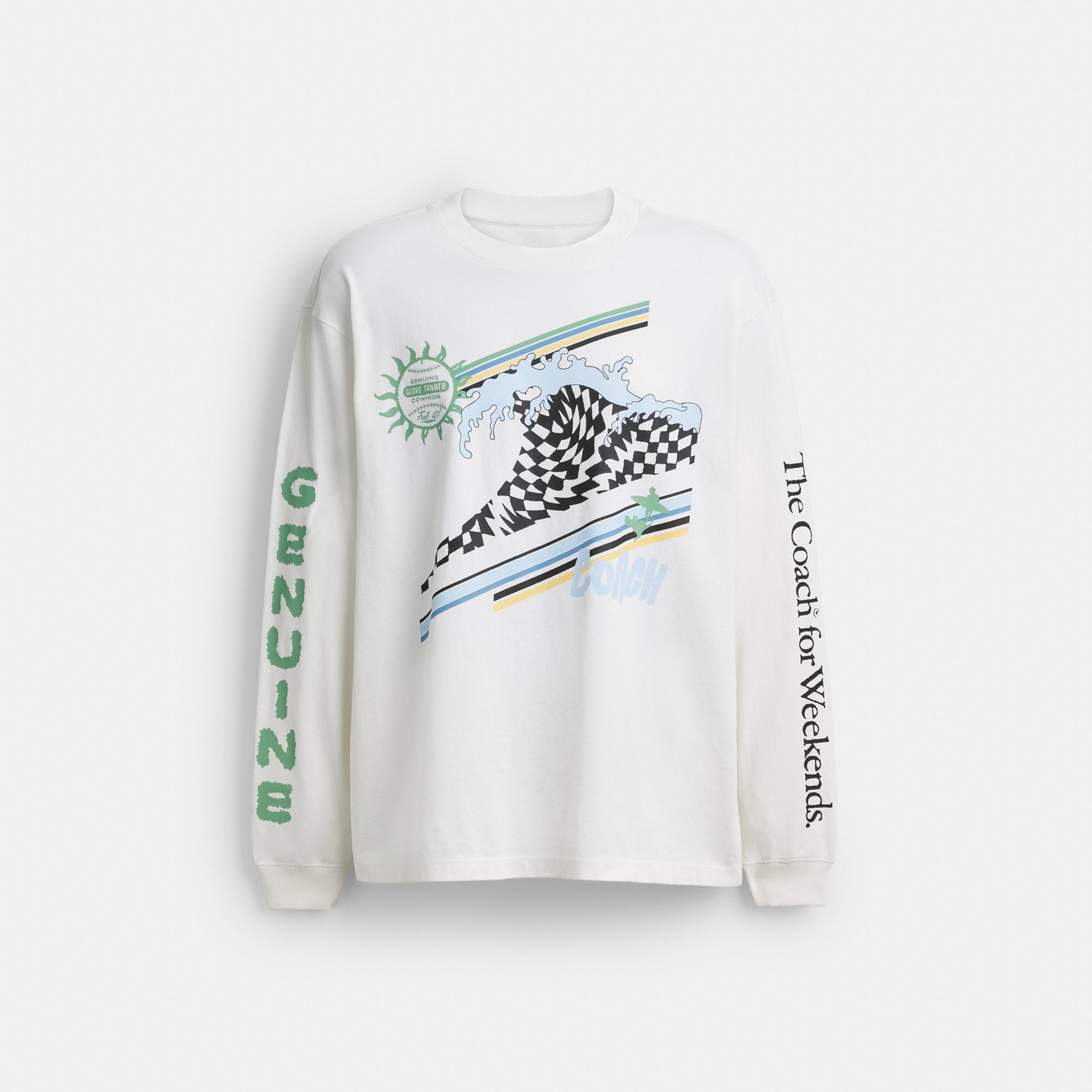 Surf Long Sleeve Relaxed T-Shirt In Organic Cotton