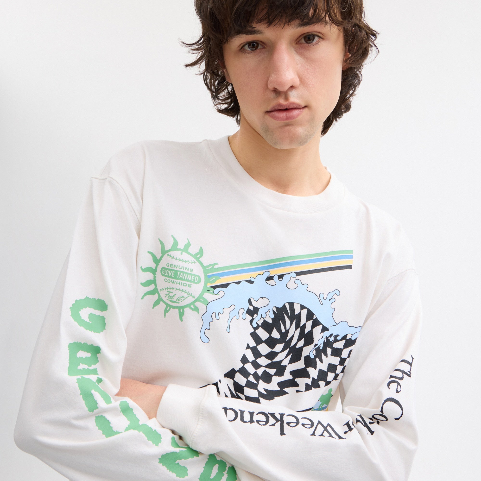 Surf Long Sleeve Relaxed T-Shirt In Organic Cotton