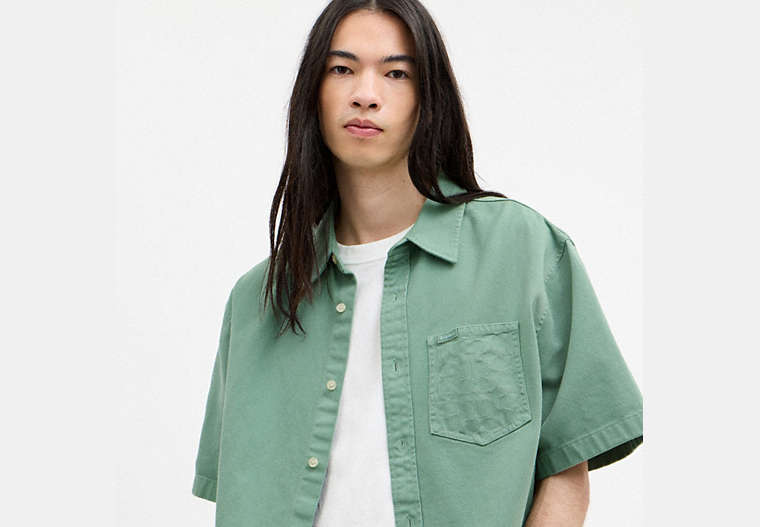 Short Sleeve Relaxed Denim Shirt
