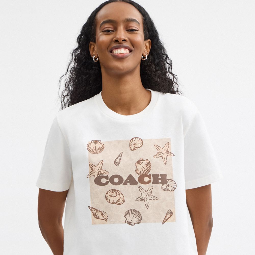 Shell Signature Square Classic T Shirt In Organic Cotton