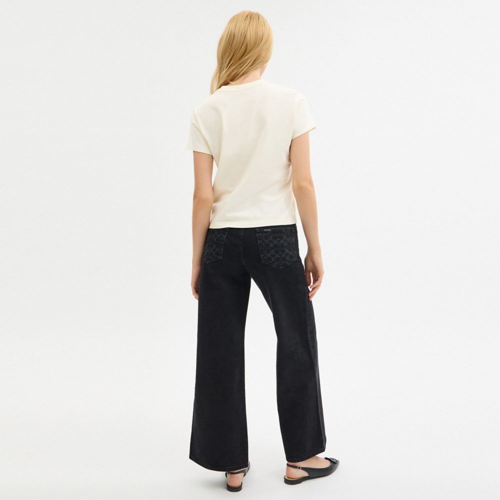 Floral T Shirt In Organic Cotton
