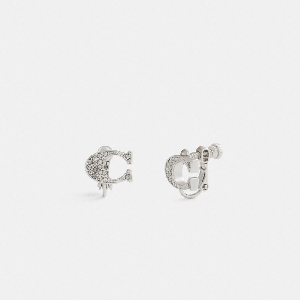 Sculpted C Clip-On Earrings