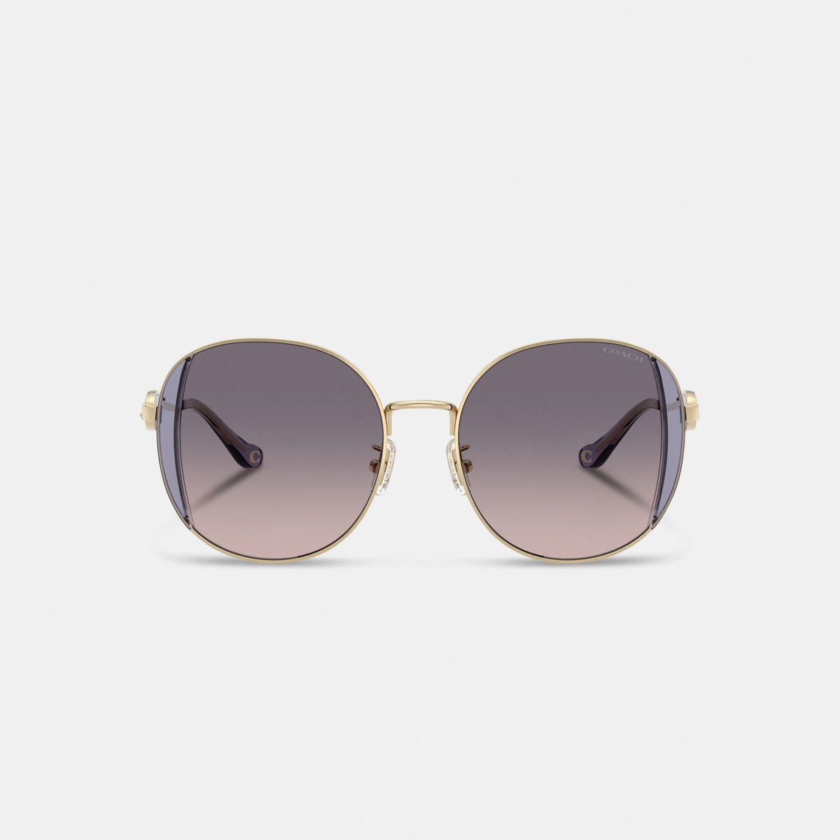 Horse And Carriage Metal Round Sunglasses