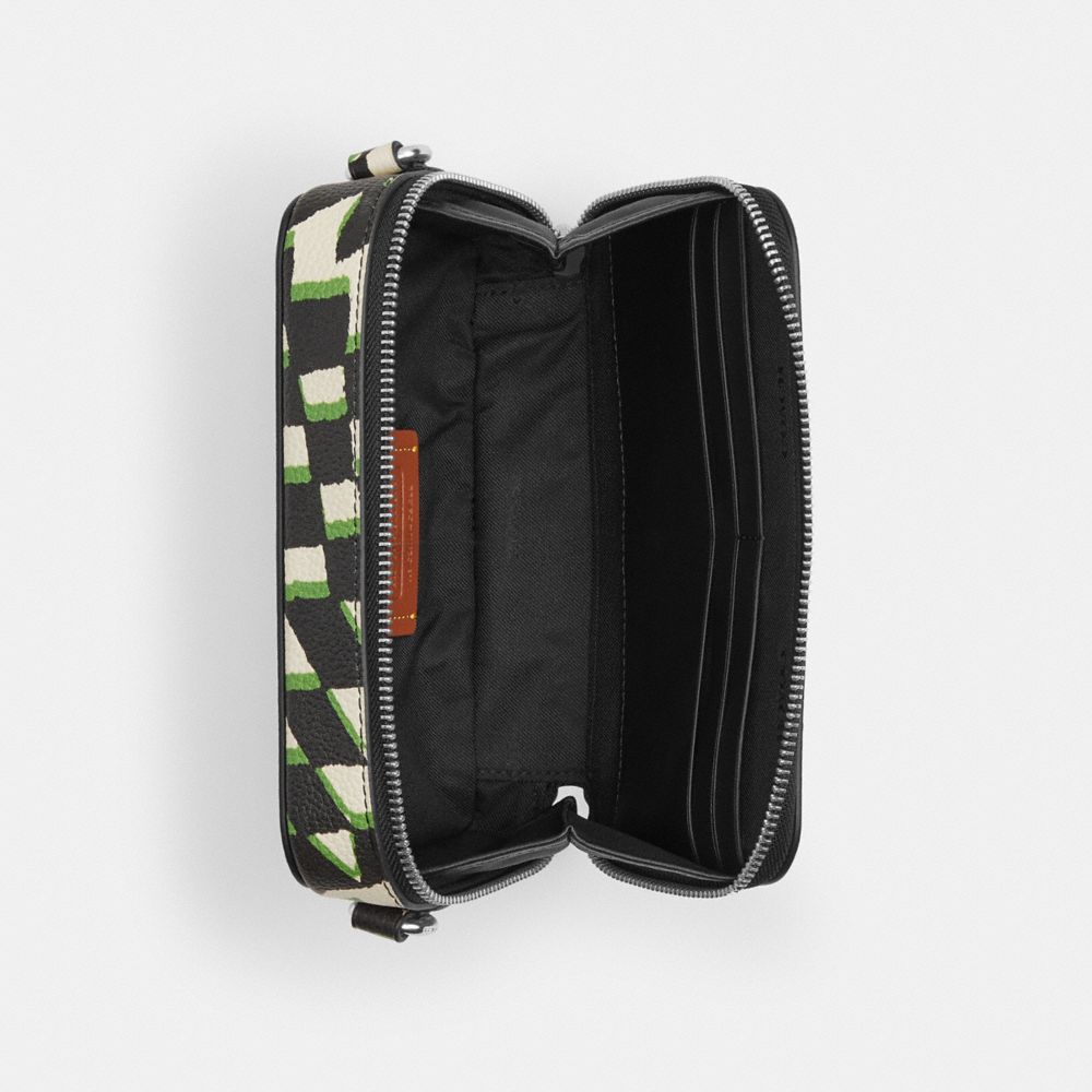 Charter Slim Crossbody Bag With Geo Check Print