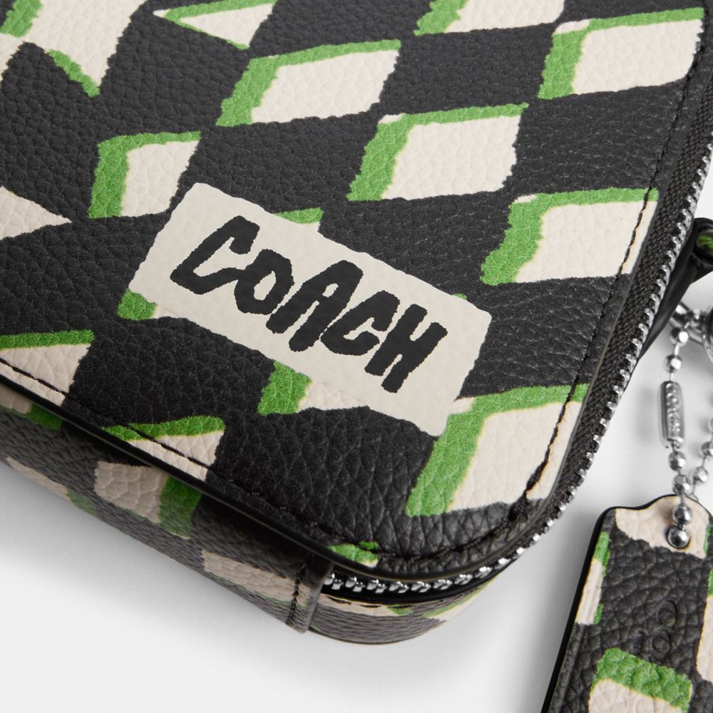 Charter Slim Crossbody Bag With Geo Check Print