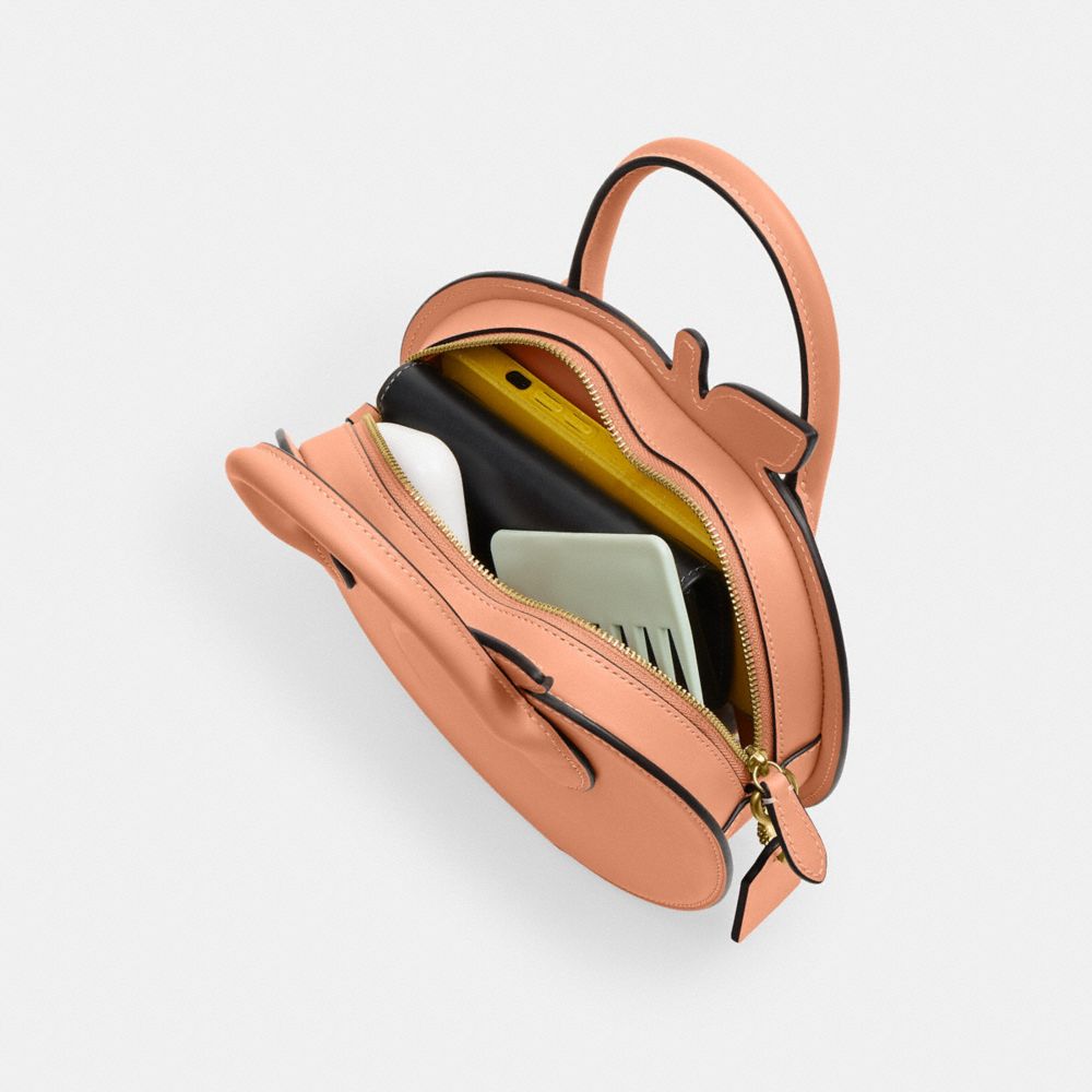 Peach Bag In Regenerative Leather