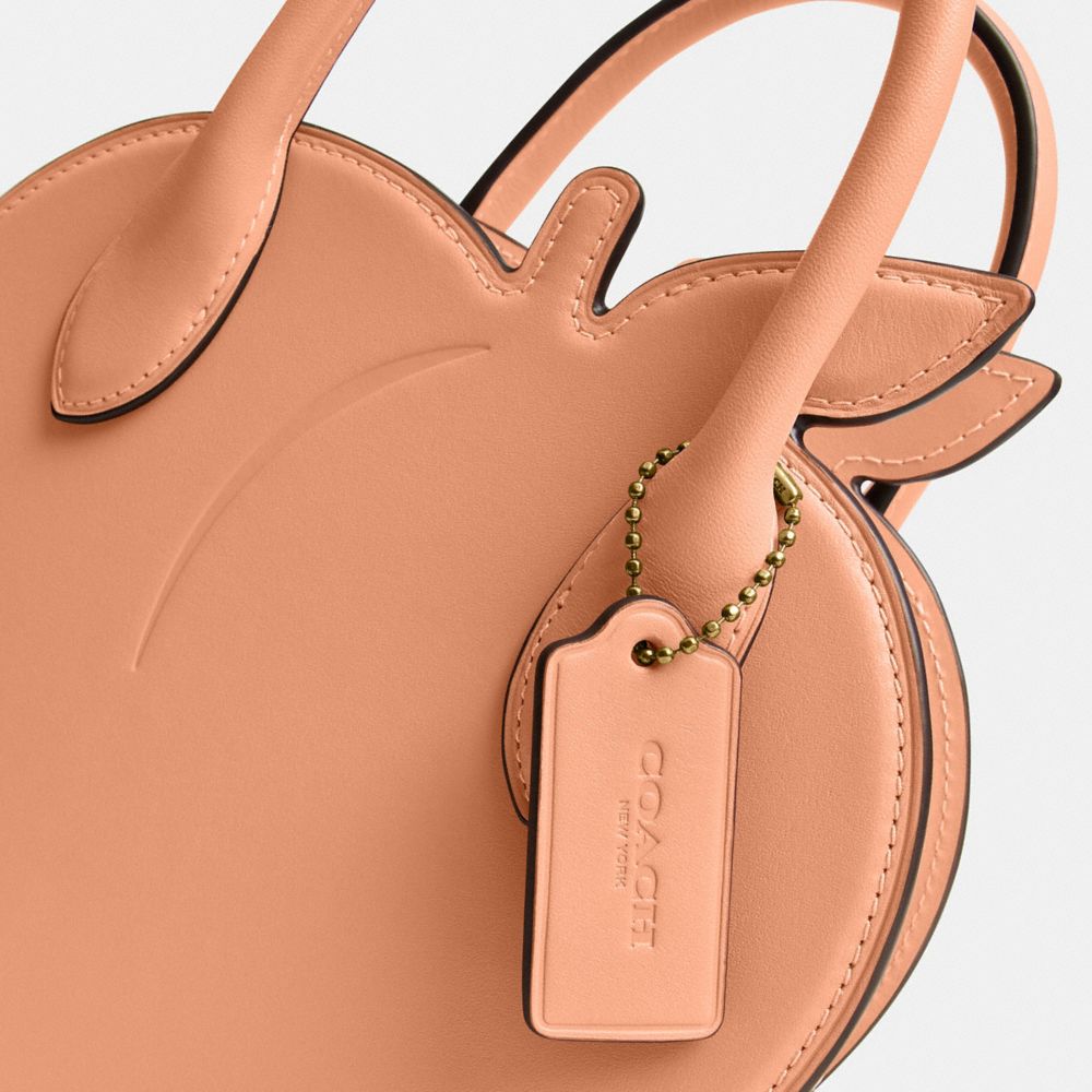 Peach Bag In Regenerative Leather