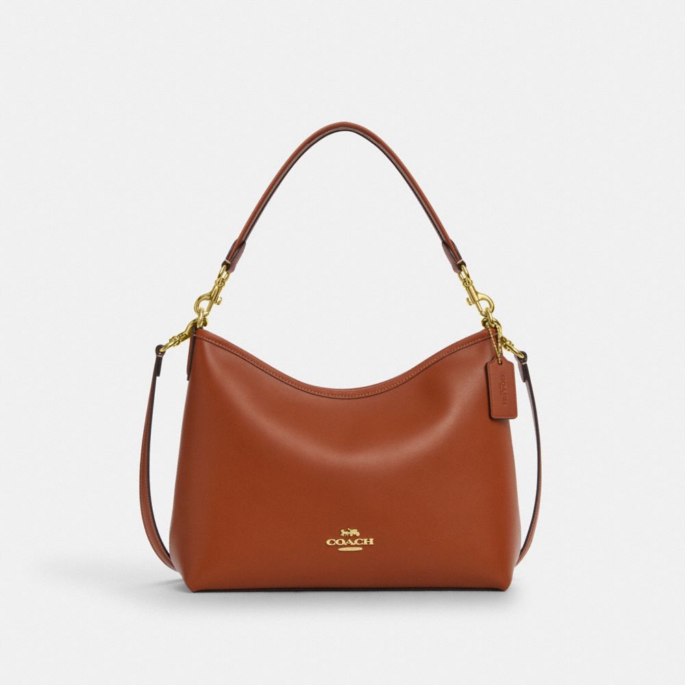 Laurel Shoulder Bag With Pockets In Loved Leather